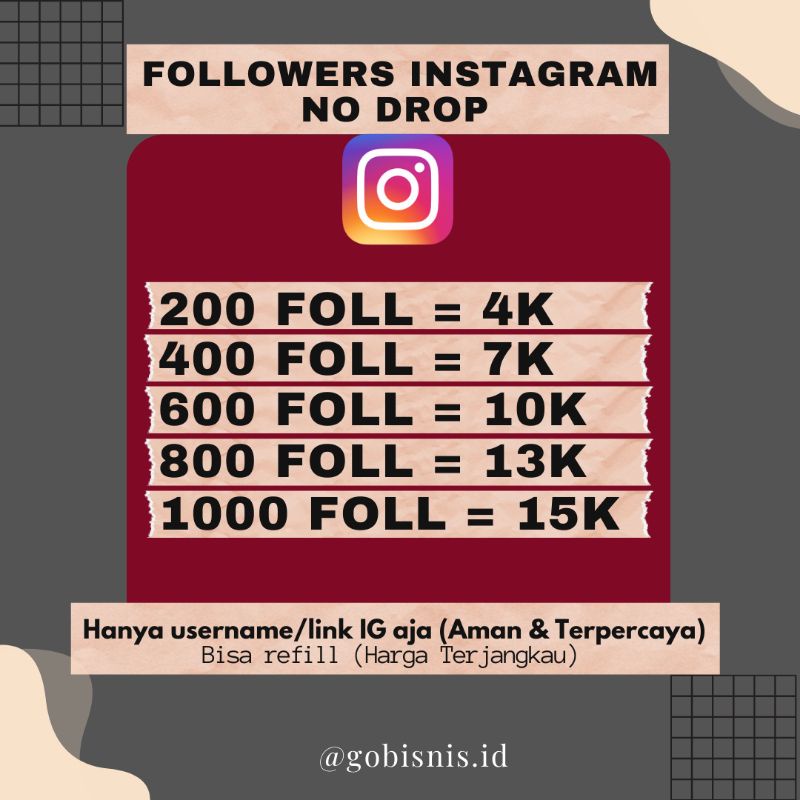followers instagram no drop