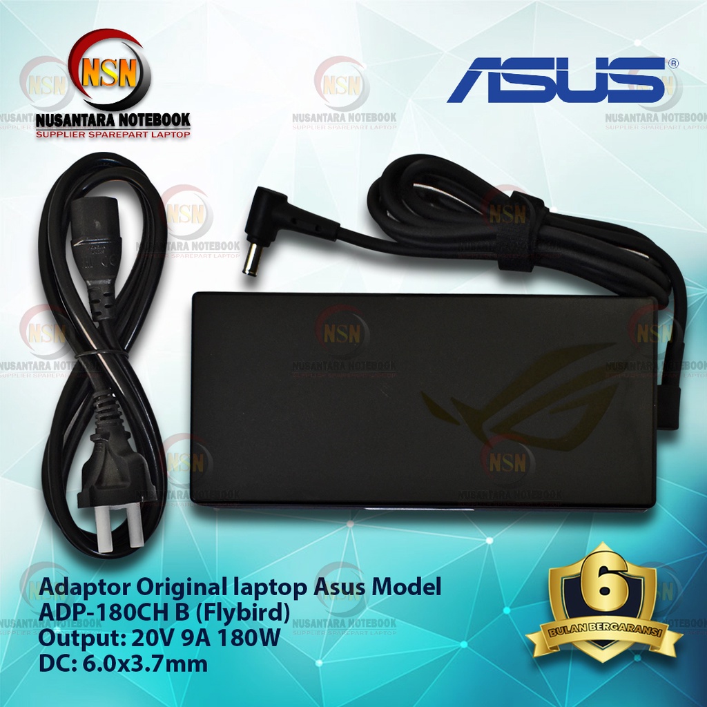 Adaptor Original Laptop ASUS ADP-120CH B 20V 9A 180W DC 6.0x3.7 FLYBIRD (Sharp)