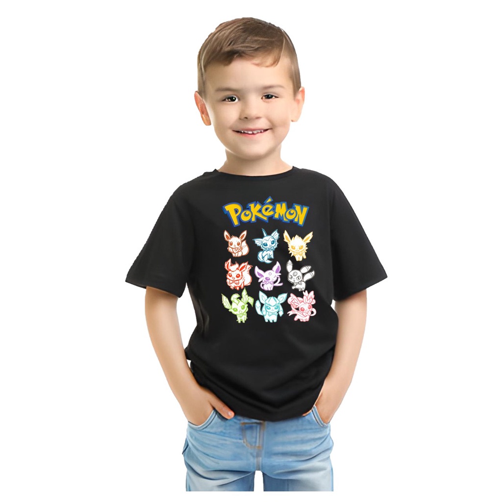 New Kaos Anak Distro Pokemon 9 Umur 4 Sampai 8 Tahun | Kaos Murah Berkualitas