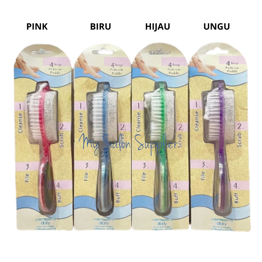 Pedicure 4 in 1 Fungsi Batu Apung + Sikat + Amplas + Parutan Kaki CARD