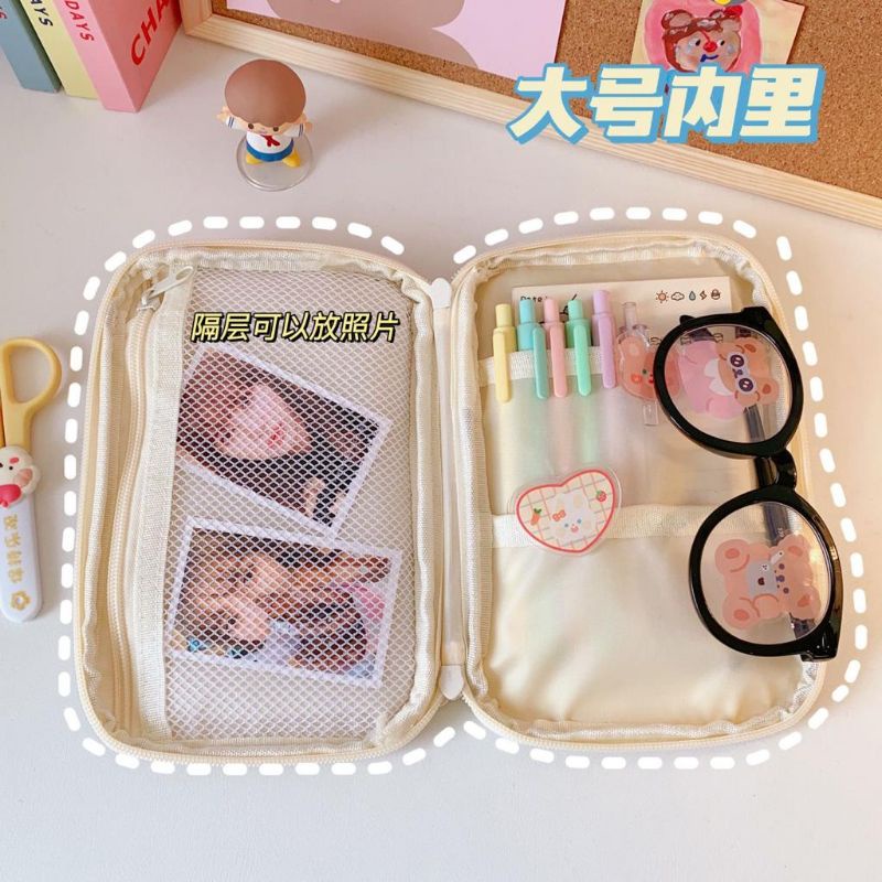 

Terlaris ✨ -pensil pouch aesthetic kotak tempat pensil tempat kosmetik japan sytle penyimpanan serba guna pencil case aesthetic- 2.2.23