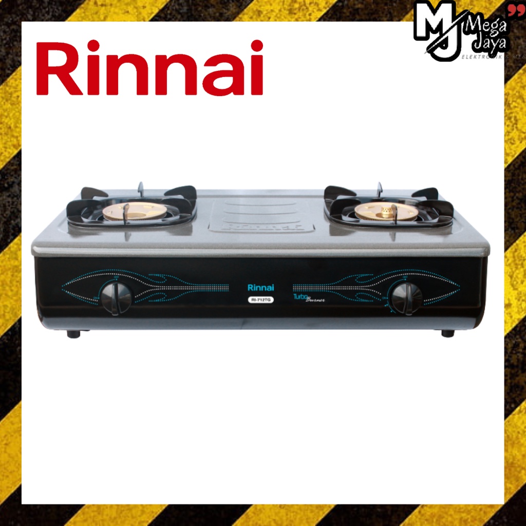 KOMPOR GAS RINNAI RI-712TG 2 TUNGKU ANTI GORES / RINNAI 712TG
