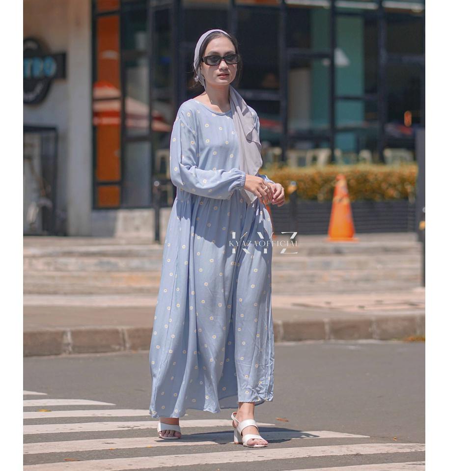 ❃ Midi Dress Katun Rayon LD 110 cm Motif Premium Long Tunik Dress ✲