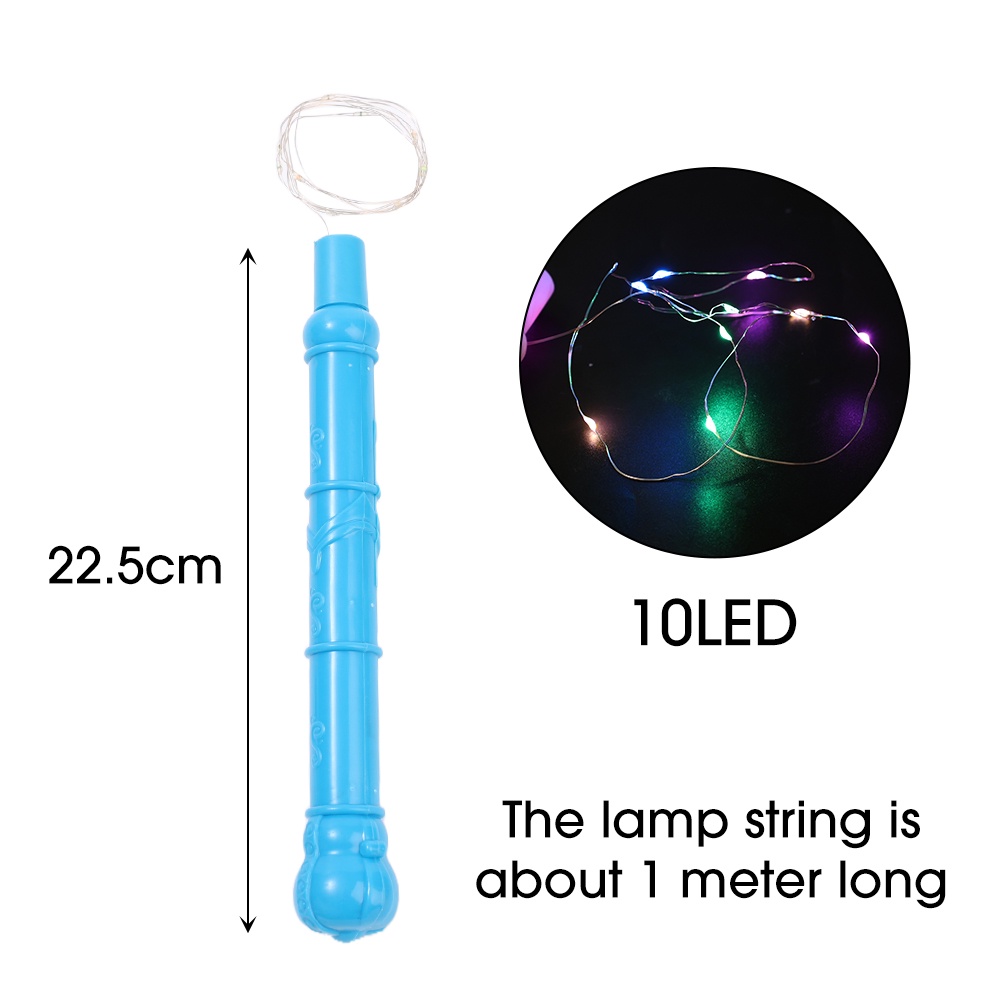 10 Lamp Light Handle Lamp [Random Color] / Battery Powered Fairy Lamp with 3 Lighting Modes / Children's Luminous Toys / Bobo Ball Decoration Luminous Lamp String