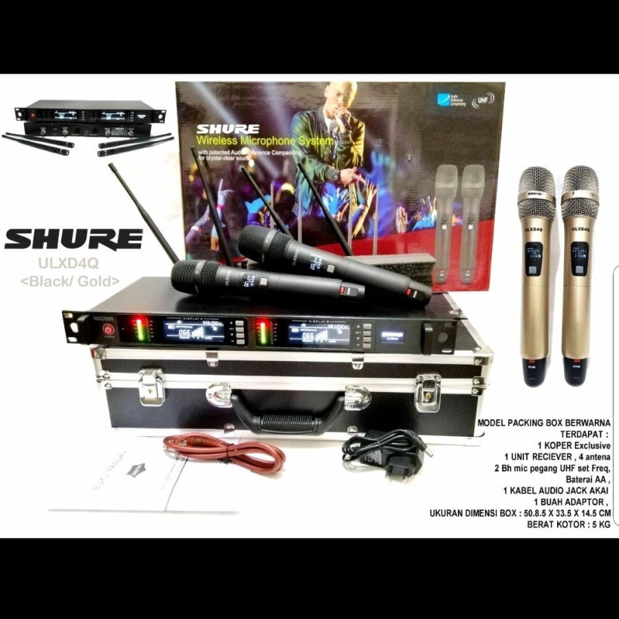 Murah Mic Wireless Shure ULXD4 ( Handheld ) Multi Channel