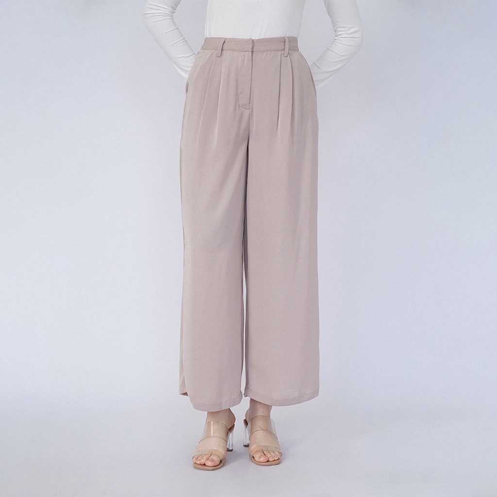 Queensland Celana Kulot Panjang Wanita LIN000216Q Cream