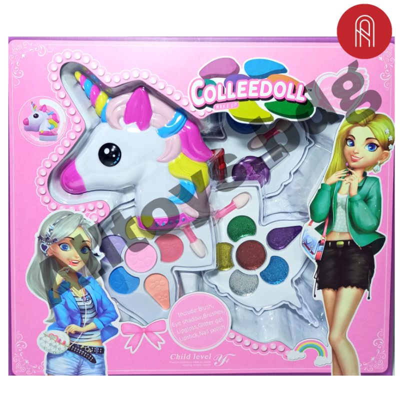 mainan anak MakeUp Unicorn/mainan cosmetic Unicorn 3 susun