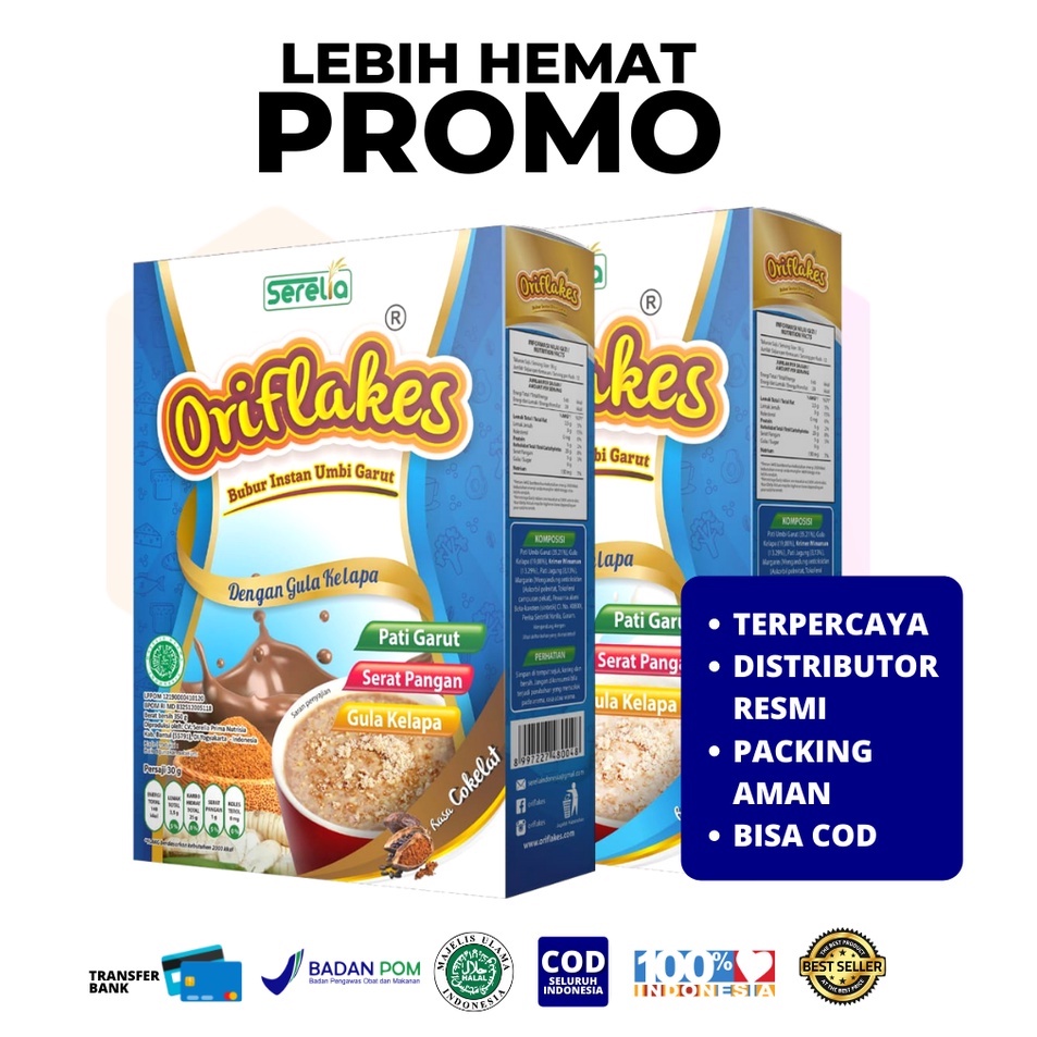 

Oriflakes Sereal Umbi Garut Slim Diet 350 GR 100% Rasa Vanilla