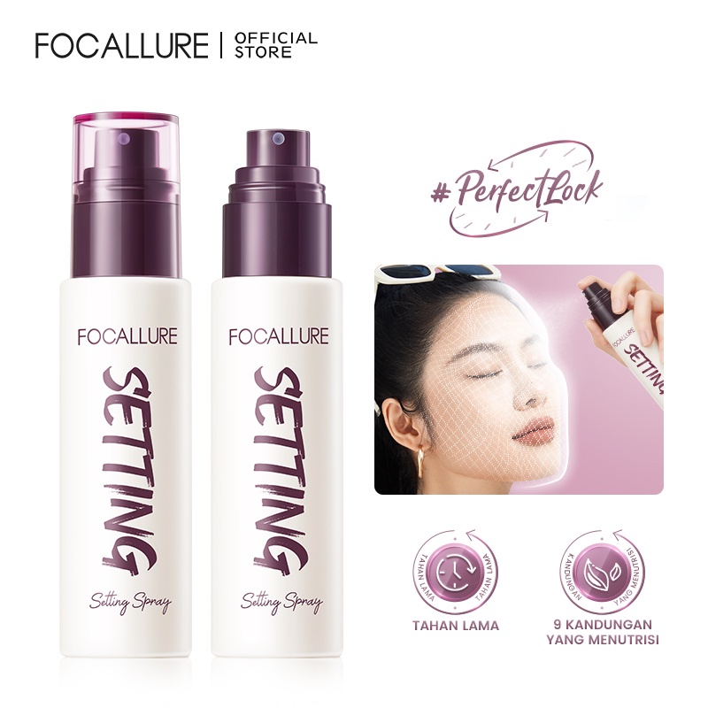 Focallure #PerfectLock Hydrating Long-lasting Makeup Setting Spray Moistizing Lightweight Oil-control Natural Matte Fine Mist Quick Abortion Breathable Setting Spray