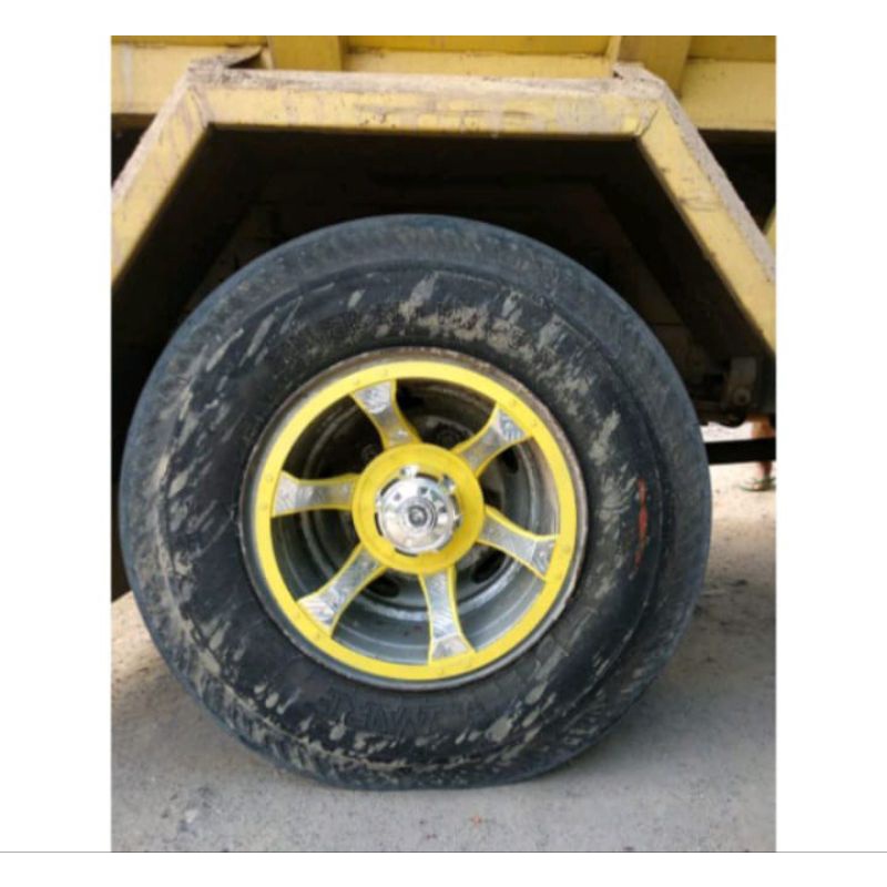 WELDOP TRUK/BUS RING 16 BELAKANG MODEL SPIDER KUNING (2pcs)