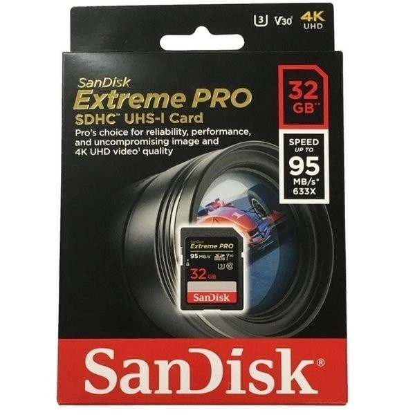 SDHC SD CARD SANDISK 32GB EXTREME PRO UP TO 95MB/S 32 GB 95 MBPS