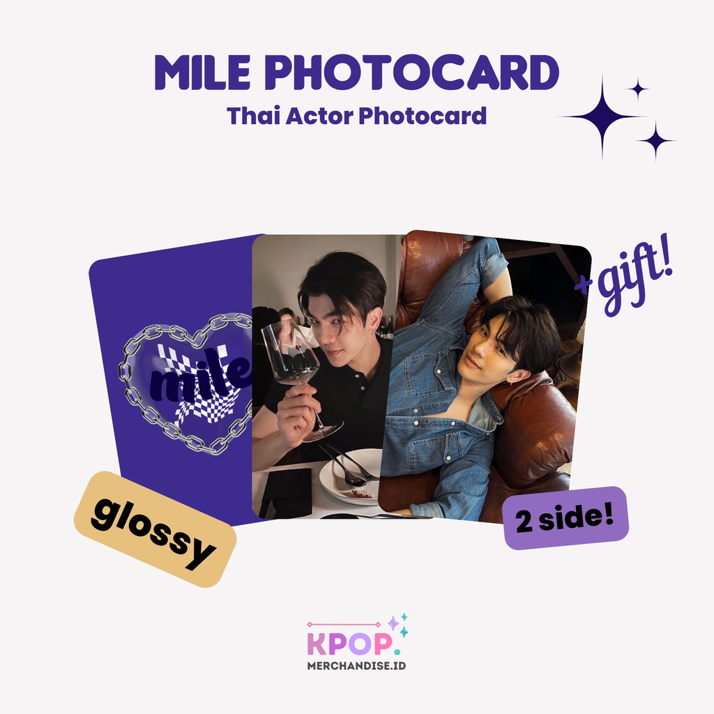 MILE PHAKPHUM PHOTOCARD COLOR THAI ACTOR