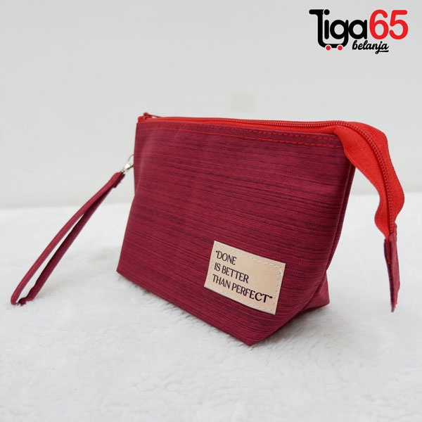 365 Pouch Segitiga 007-5 Quote / Pouch Makeup / Pouch Serbaguna