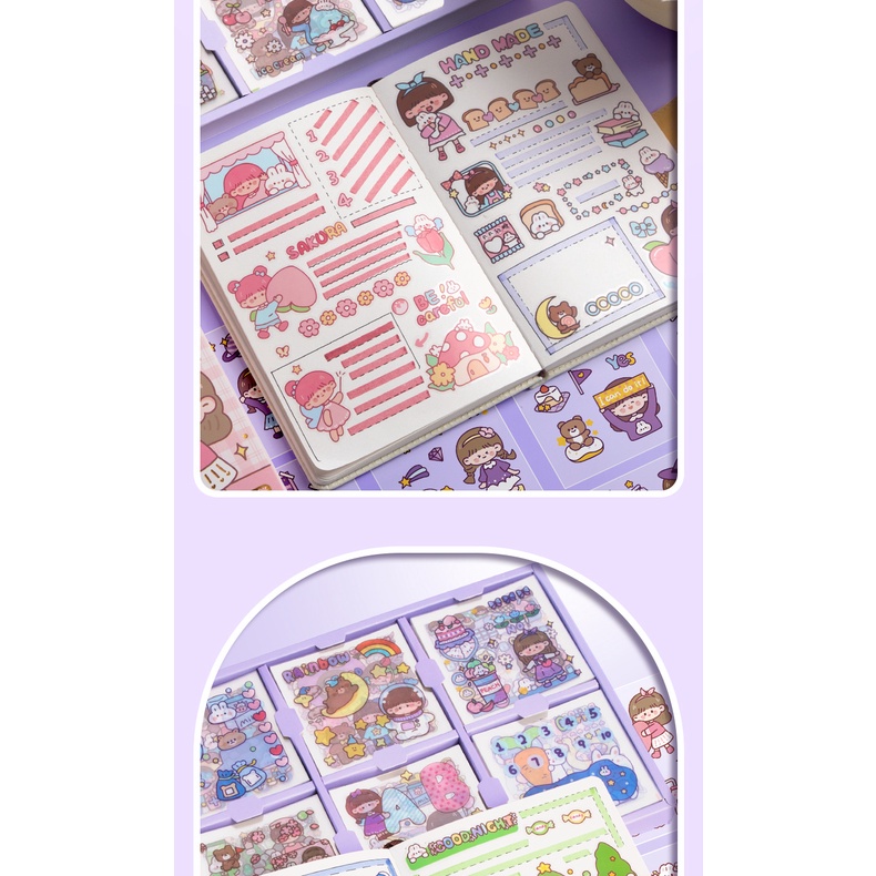 

InJO Isi 200 Lembar Sticker Deco Aesthetic Lucu Momo Stiker Anti Air Tumblr DIY Hp Stiker Motif