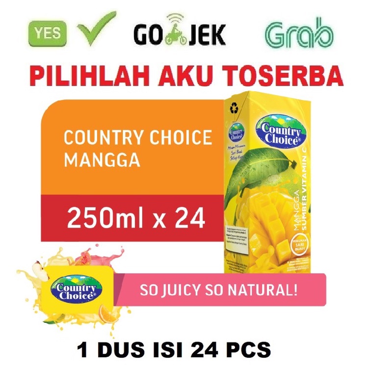 Country Choice MANGO Jus Mangga 250 ml - ( HARGA 1 DUS ISI 24 pcs )