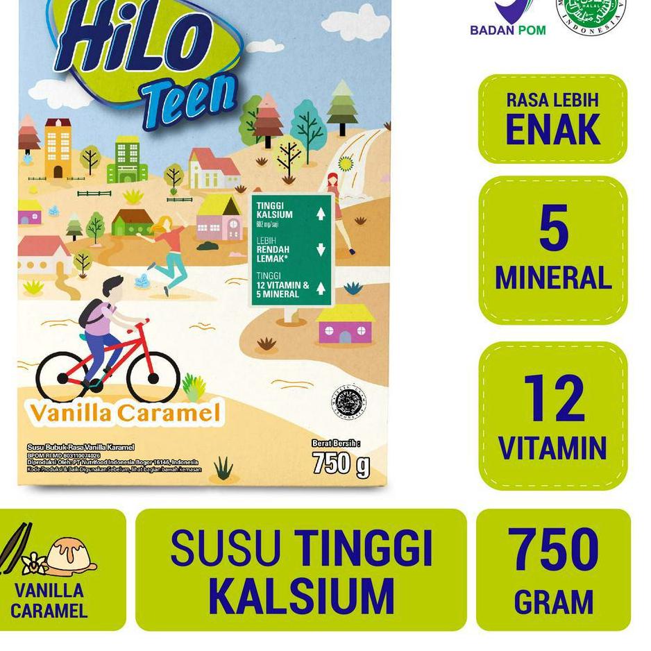 

➺ Hilo Teen Vanilla Caramel 750 gram - Susu Tinggi Kalsium Rendah Lemak ♣