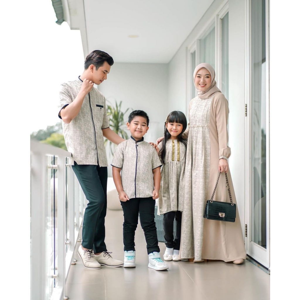 Couple Gamis Koko Couple keluarga lebaran baju  couple pasangan keluarga sarimbit muslimah  set fami