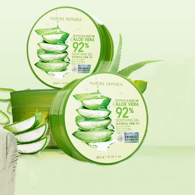 ➶ [COD]NATURE REPUBLIC Aloe Vera 92% Soothing Gel - 300ml ♧