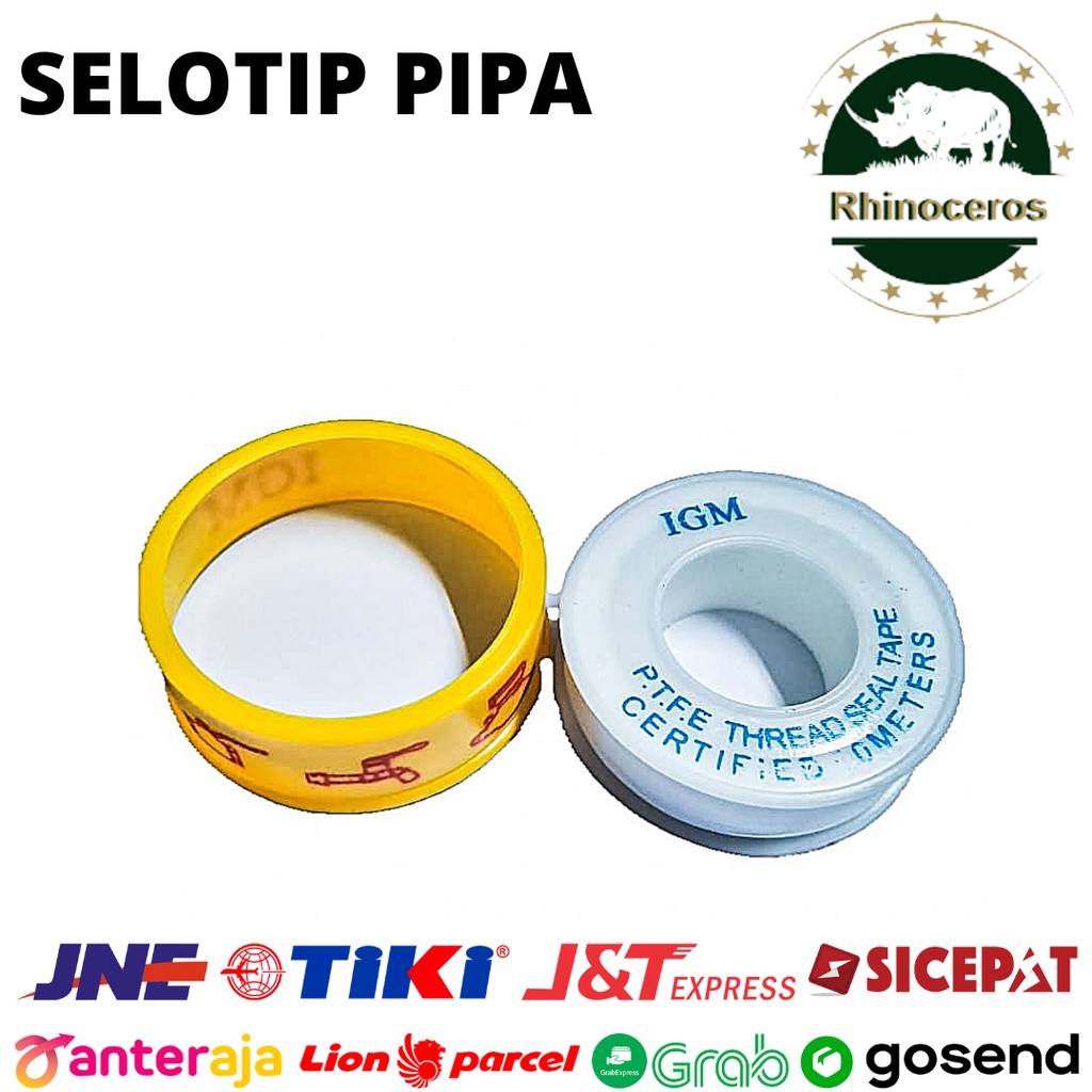 Seal Tape Kuning / Isolasi Kran Air / Selotip Pipa Ukuran 12MM X 10MM