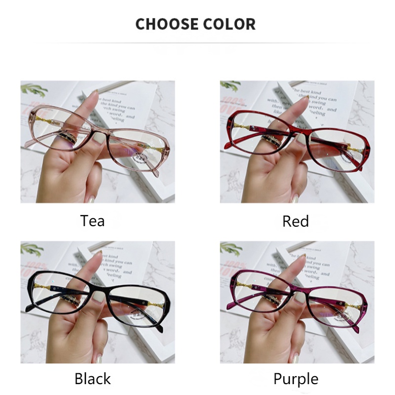 Fashion Photochromic Anti Radiation Eyeglasses for Women Replaceable Lenses