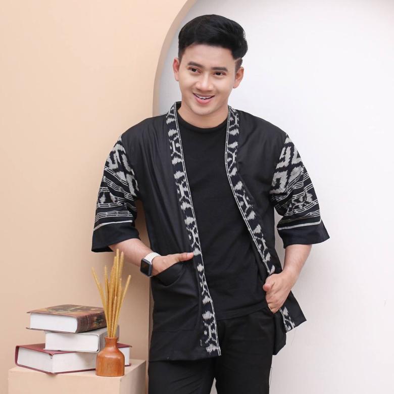 Bayar Ditempat KIMONO SONGKET / TENUN OUTER UNISEX BATIK KAMPUS TROSO PEKALONGAN OUTWEAR OUTFIT KOND