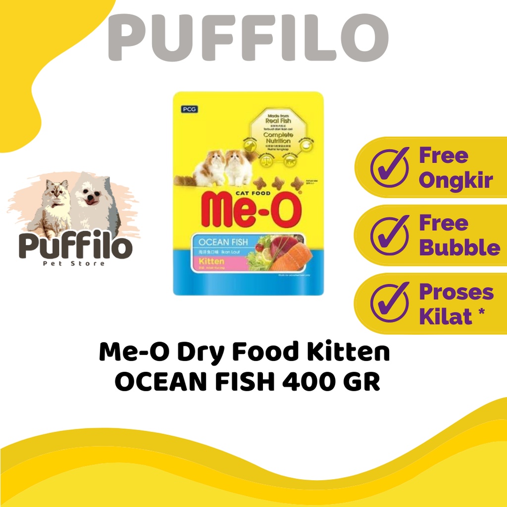 MAKANAN KUCING MeO KITTEN OCEAN FISH 400GR