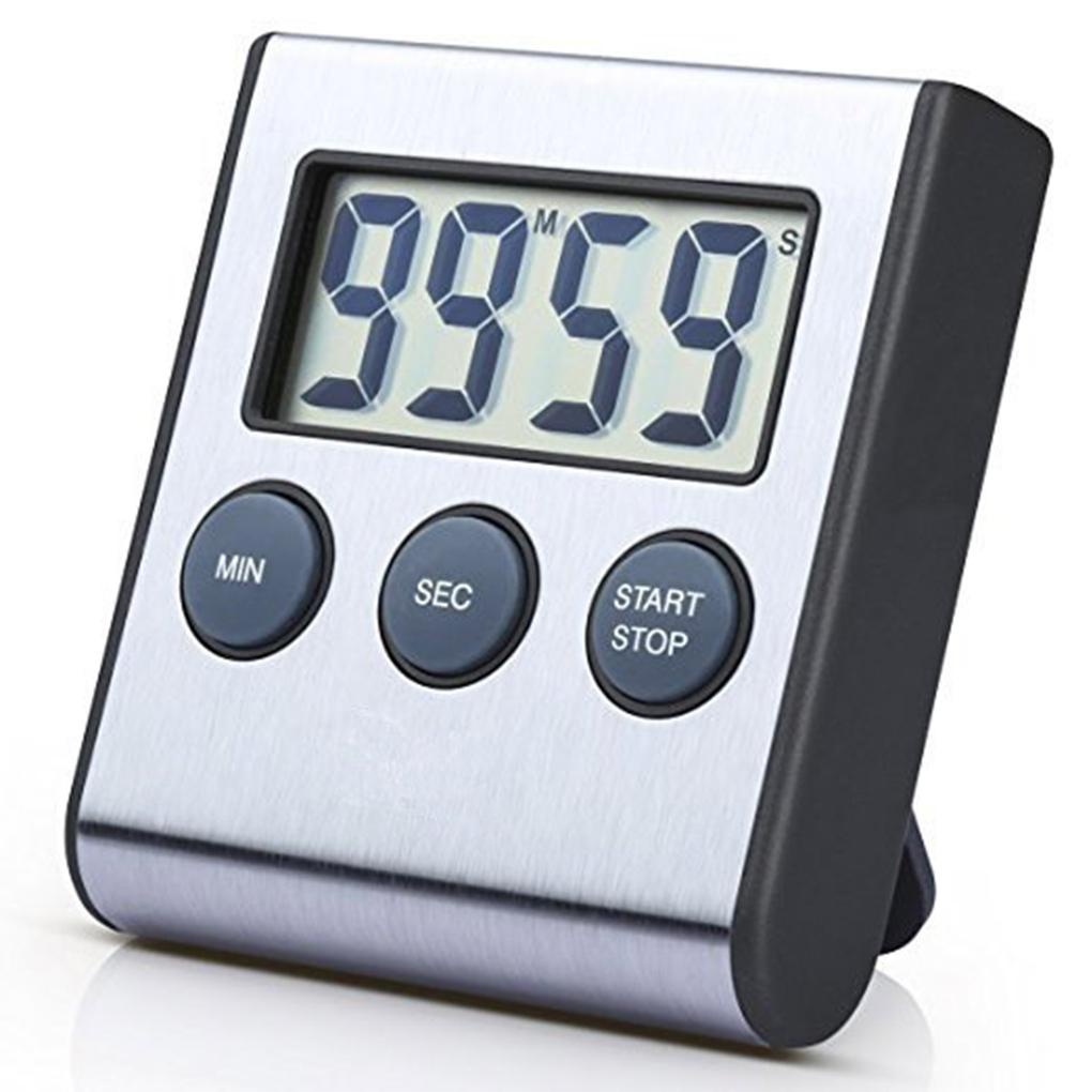 Timer Dapur LCD Magnetic Large Display Timer Jam Weker Rumah Chronometer Tools Stopwatch Sport Belajar Meeting