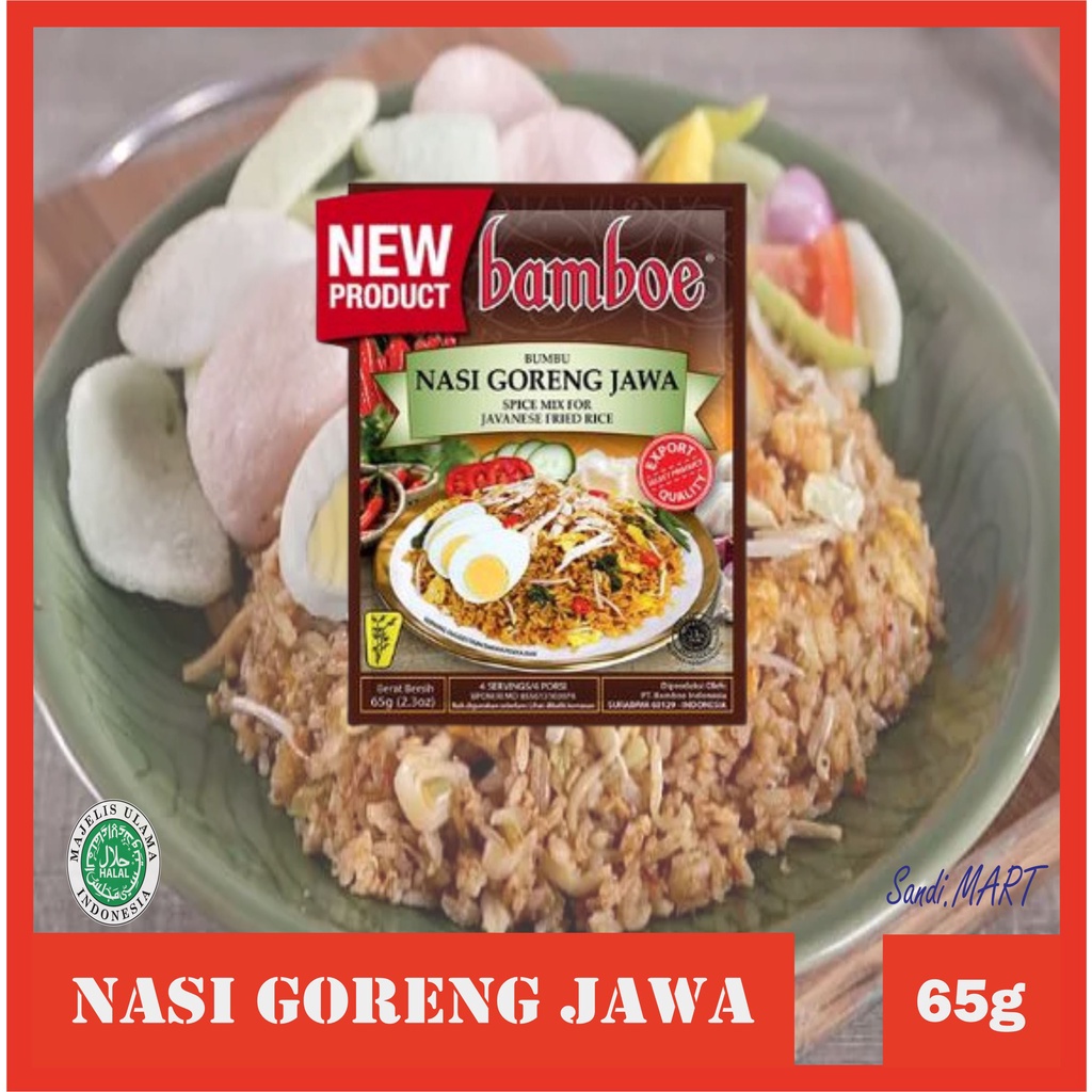 

Bumbu Bamboe Nasi Goreng Jawa | Spice Mix for Indonesian Fride Rice Jawa | Bumbu Nasi Goreng Bumbu Instant Nasi Goreng Jawa 65gr