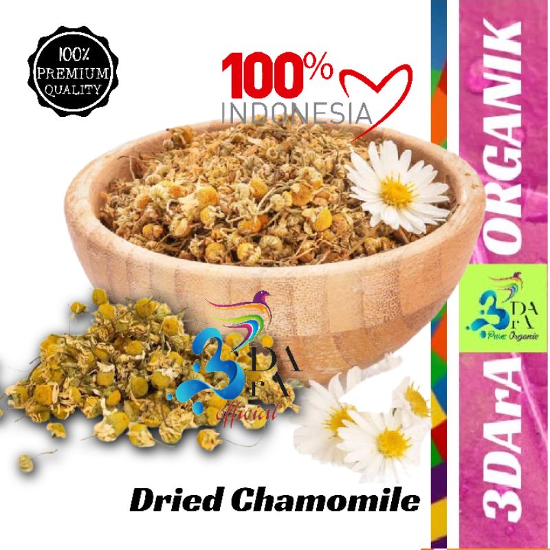 

Herbal Teh Bunga Kamomil Kering 100gr - Dried Chamomile Premium Asli Tanpa Campuran