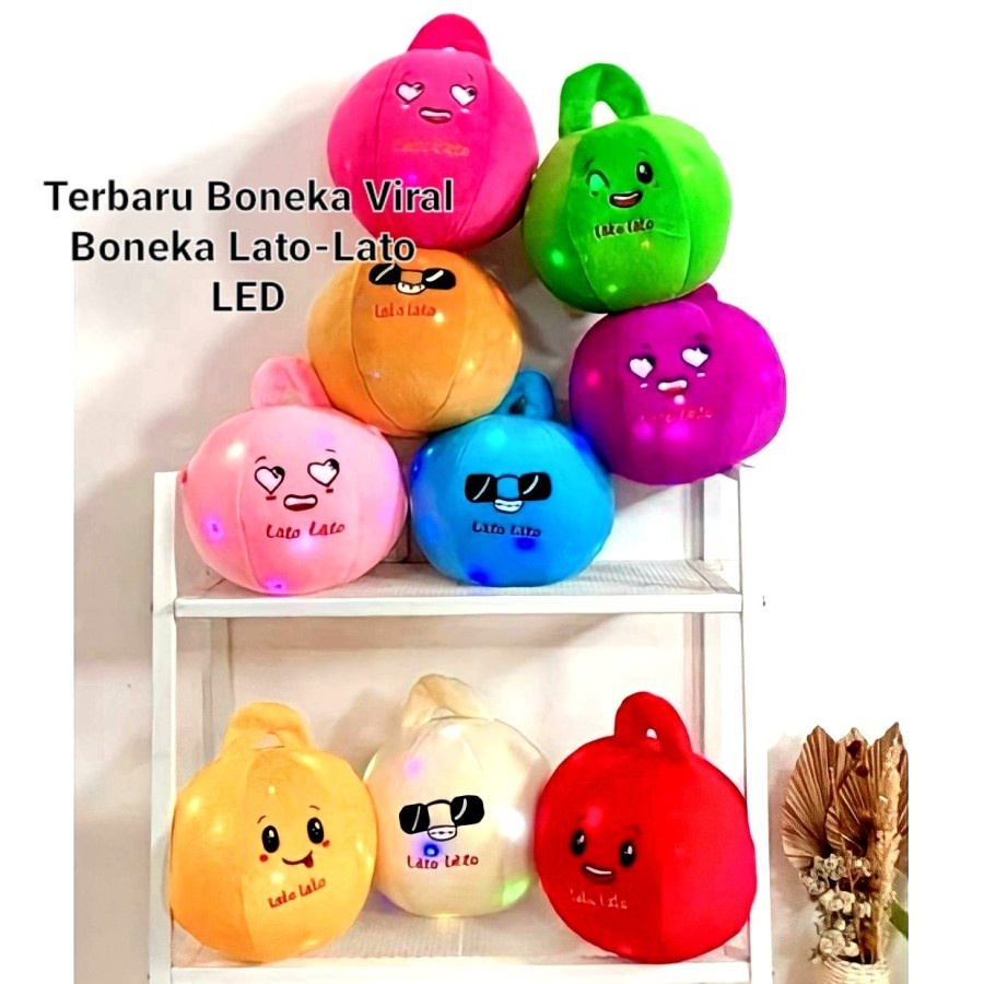 BONEKA Viral Lato Lato Lampu LED NYALA Kado Cewek/Boneka Viral/Boneka Lato/Boneka Lembut Boneka Led