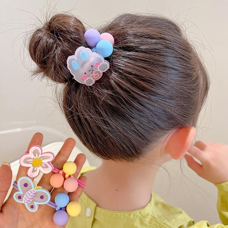 Tali Kepala Anak Dihias Kartun Tali Rambut Gadis Kecil Lucu Tinggi Elastis Karet Gelang Ikat Rambut Tahan Lama Ponytail Karet Gelang