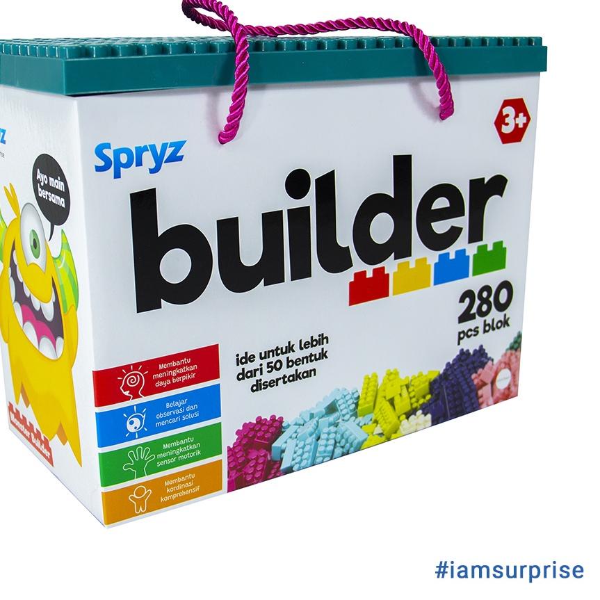 ֍ Spryz Builder Mainan Bricks Block 280 pcs ⅎ