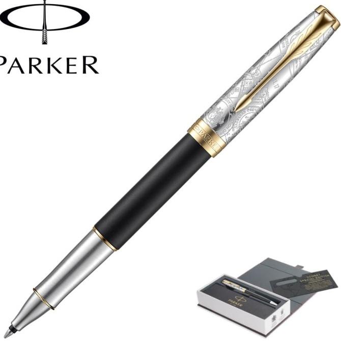 

Pulpen Parker Sonnet S.E. Impressions Gold Trim "Rollerball" Pen
