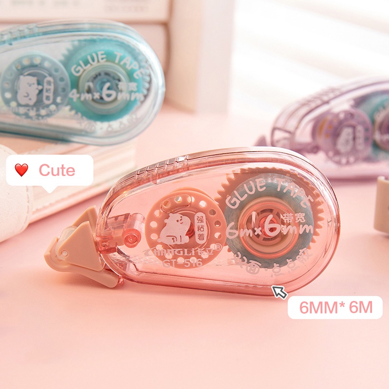 Double Sided Adhesive Tape Roller DIY Scrapbooking Kolase Album Foto Perlengkapan Alat Tulis Kantor