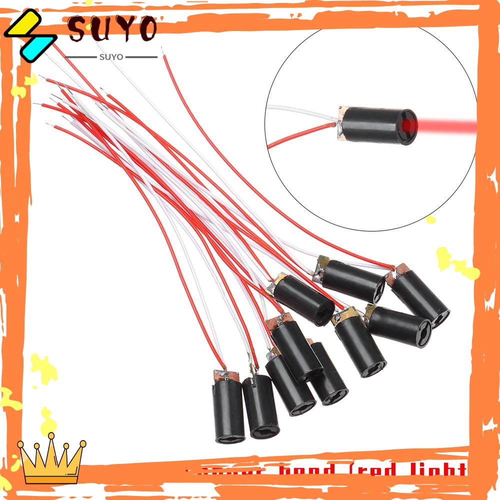 Suyo5/10pcs Dioda Laser Kualitas Tinggi Red Sight Copper Head Dot Diode Module