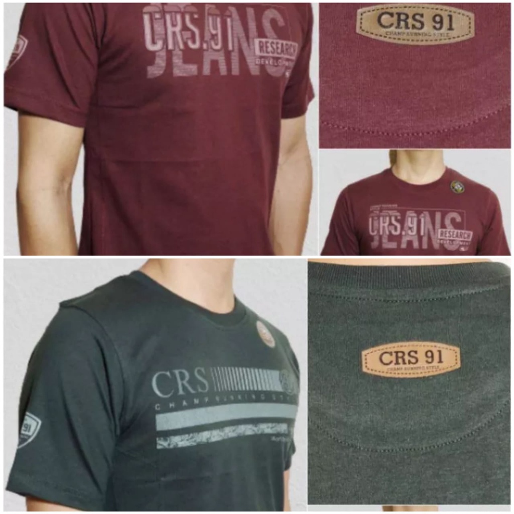 (COD)Baju kaos distro pria Crs91 Paket 2pcs ukuran M-XXL Kaos CRS 91 Tersedia Ukuran JUMBO Baju Cowo