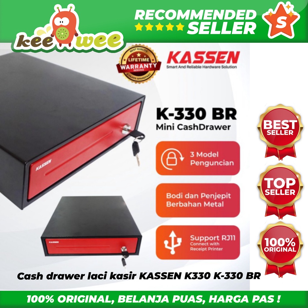 Cash drawer laci kasir KASSEN K330 K-330 BR