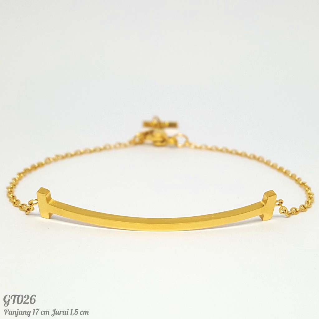 PGX Gelang Rantai Titanium Perhiasan Anti Karat Aksesoris Wanita - GT026