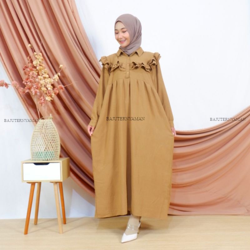 Gamis Kekinian Remaja Baju Gamis Terbaru 2023 Lebaran Wanita Baju Muslim Wanita Gamis Mewah Muslimah