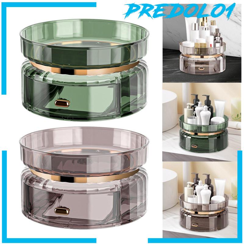 [Predolo1] Nampan Penyimpanan Putar Hias Simpan Tempat Toples Bumbu Untuk vanity
