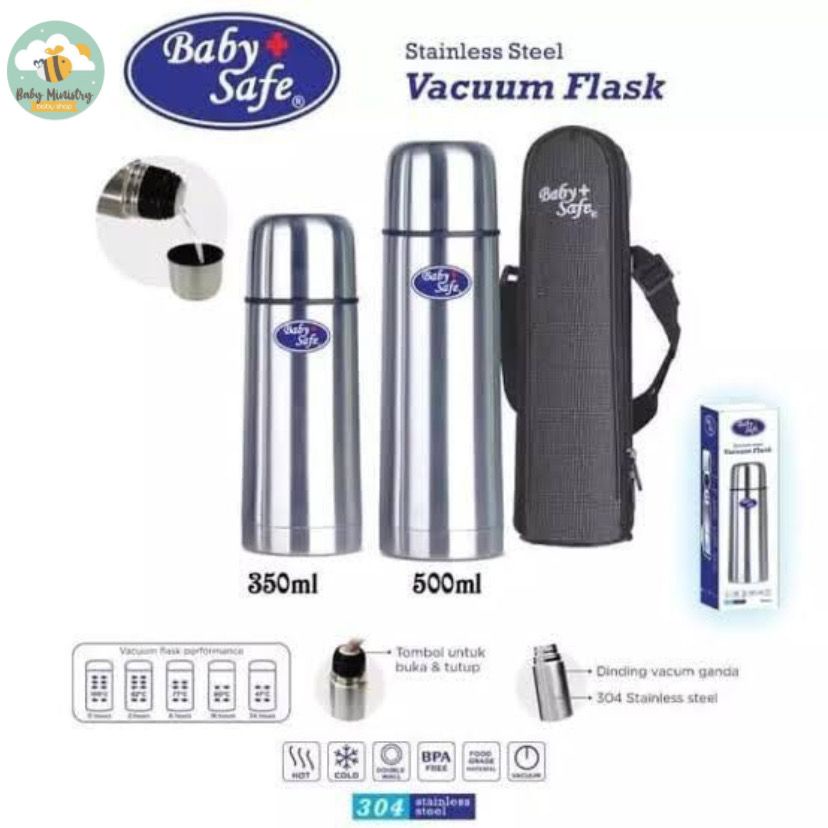 BABY SAFE STAINLESS STEEL TERMOS VACUUM FLASK / TERMOS STAINLESS / BOTOL MINUM/ TAHAN PANAS / TERMOS / TERMOS VACUUM / BOTOL