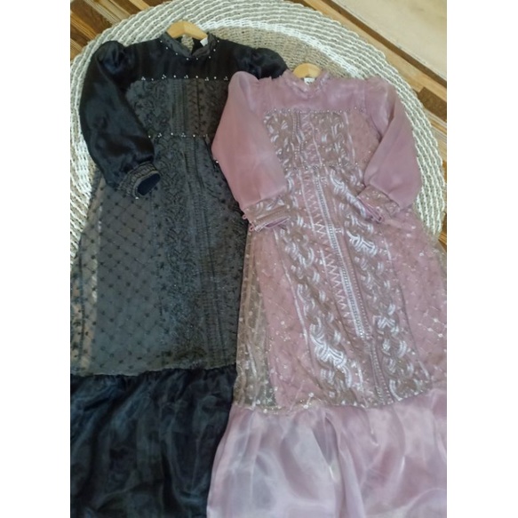 DRESS PESTA TIFA BAHAN TILE ORGANZA