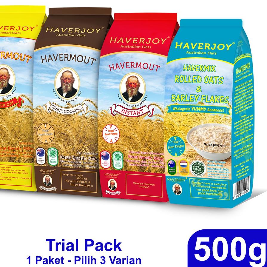 

▲ Haverjoy Trial Pack Bundle All Varian 500g - 3 Pcs ➹