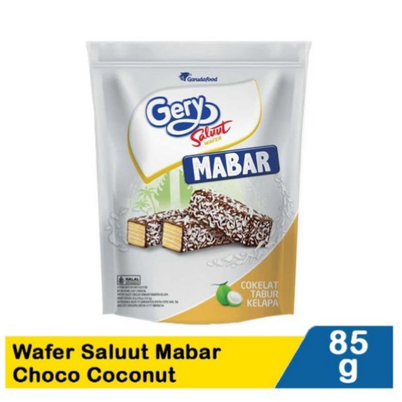 

Gery Wafer Saluut Mabar Choco Coconut Pouch 85gr - Wafer Gery Mabar