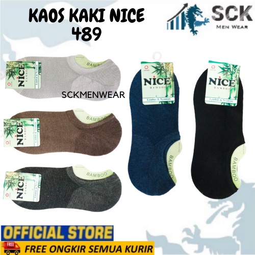 Kaos Kaki Wanita NICE 489 Polos Warna / Kebutuhan Wanita / Invisible Socks Wanita Bawah Mata Kaki Cewek - sckmenwear GROSIR