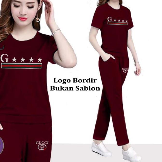 ♚ LM   Setelan Enjoy Baju Setelan Training Lengan Pendek Jumbo XXL ♖