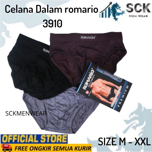 [ISI 1] CD Pria ROMARIO 3910 Model BOXER Bahan Katun Premium