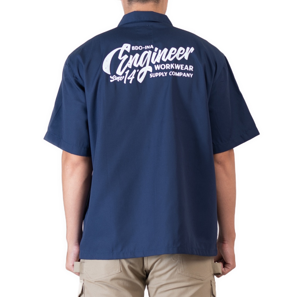 WORKSHIRT GRAPHICS KEMEJA KERJA LAPANGAN LENGAN PENDEK BY ENGINEER WORKWEAR