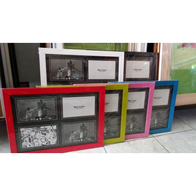 Mitra Frame - Pigura Foto 4R Tandem (1 Pigura Isi 4 Foto Ukuran 4R)