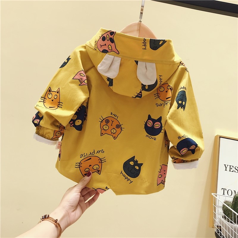 KM88 NEW Jaket premium bayi dan anak motif kucing kualitas premium